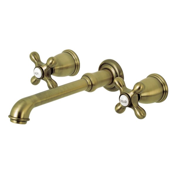 Kingston Brass Roman Tub Faucet, Antique Brass, Wall Mount KS7023AX
